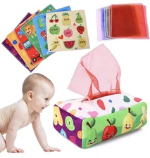 YOGINGO Baby Toys 6 to 12 Months - Tissue Box Toy Montessori