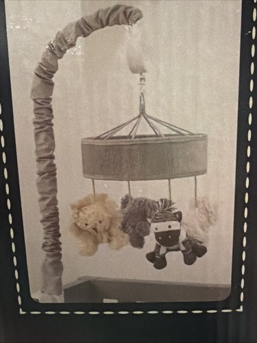 Nojo Safari Animals Musical Mobile for Baby Boys & Girls/ Gray