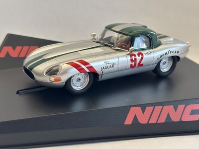Ninco Slotcar 50611 Jaguar E-Type Roadster Silver 62  OVP Silber Grün
