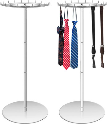 Revolving Tie Rack with 20 Hooks - Perfect for Store or Bedroom Organization