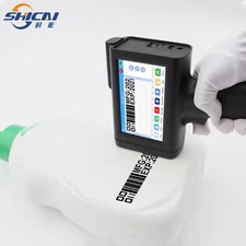 Handheld inkjet printer prints production date text barcode batch number image