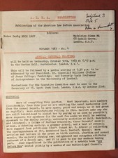 BOLETÍN ORIGINAL ALRA 1963 (Nº 4) — Campaña de reforma de la ley de aborto del Reino Unido