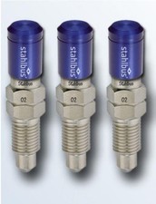 3x Stahlbus Vite Spurgo Valvola Sfogo Aria 3/8 Zoll-24UNFx16 + Alukappen Blu