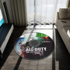 Black Ops Gaming Rug  Call of Duty Fan Gift  Video Game Decor  Game disc