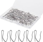 58 Pcs Metal Curtain Hooks, Nydotd Silver Rustproof 1.2 inch, 