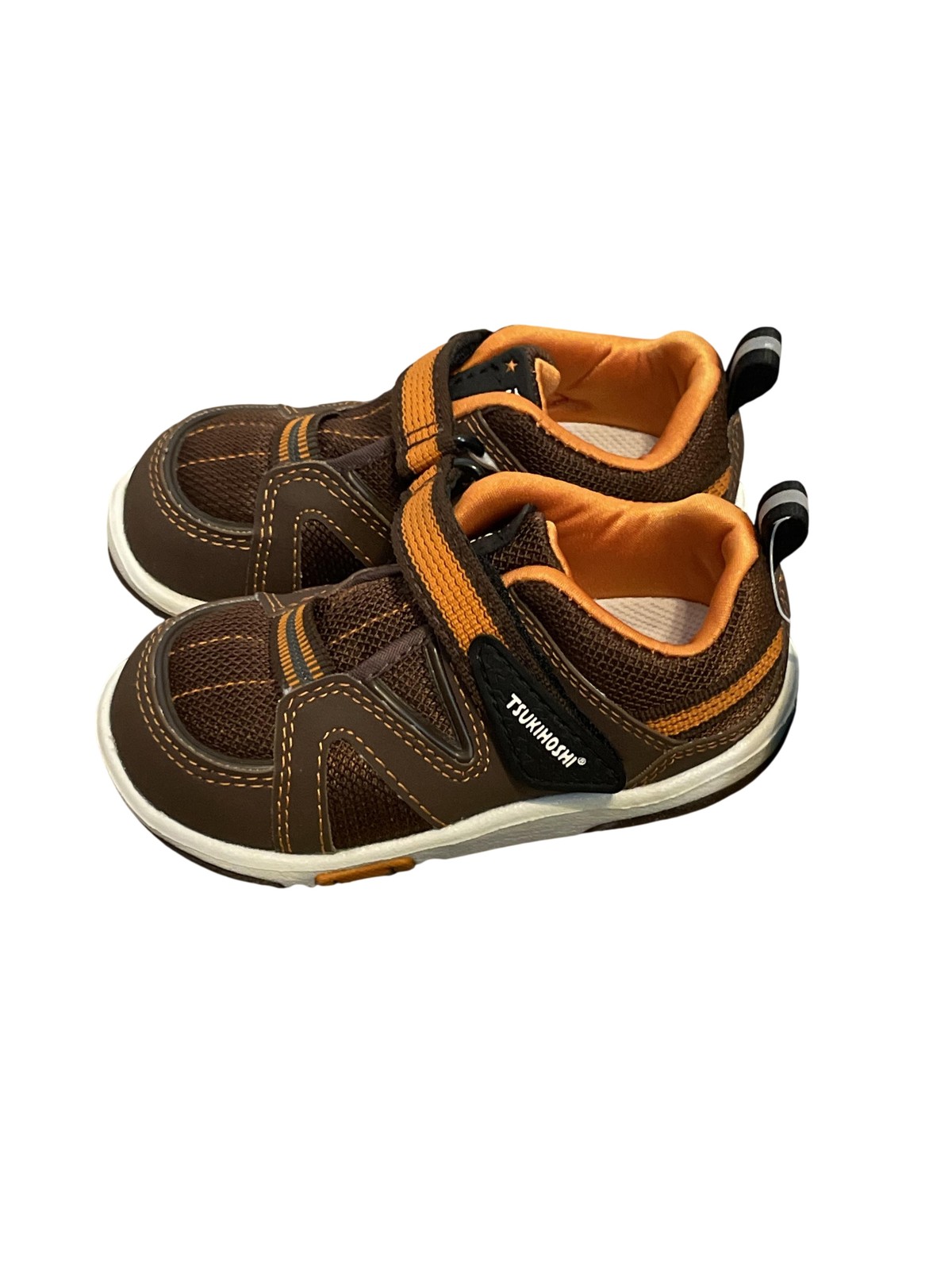 Toddler Boys Size 6.5 Brown Orange Washable Wide