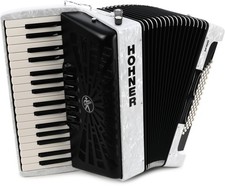 Hohner Bravo III 72 Chromatic Piano Key Accordion - Pearl White