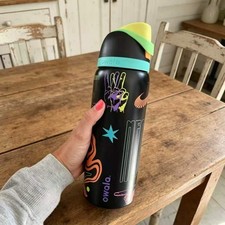 Owala FreeSip 32oz Water Bottle Neon Design Black Leak-Proof -Stainless Steel