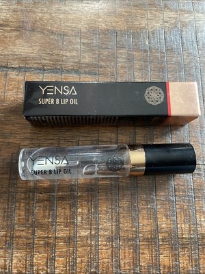 YENSA Super 8 Lip Oil CLEAR PATH Gloss .23 oz Full Size, NIB NO Paraban/Sulfates