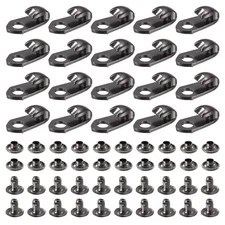 Shoelace Hook 20x9x7mm Alloy Boots Shoes Fittings Buckle Dark Gray 20 Set