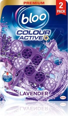 Bloo Colour Active Toilet Rim Block Lavender with 1 count (Pack of 2)