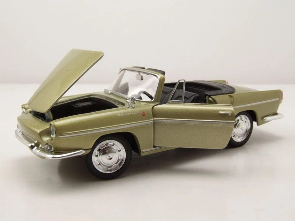 Renault Caravelle Cabrio 1959 Verde Modellino 1:24 Welly - Immagine 4 di 4