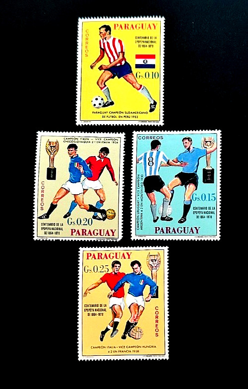 PARAGUAY Stamp Lot - 1969 FIFA World Cup Mexico Football Soccer  MLH r53