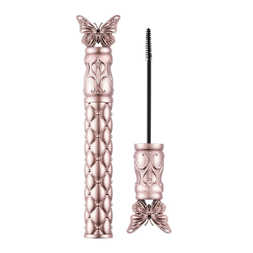 Black Waterproof Mascara w/ Butterfly-Design Case, Small Brush for Short Lashes - Picture 1 of 6