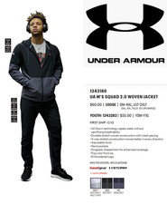 Under Armour Boys' UA Squad Woven Warm-Up Jacket YLG 1343283