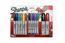 Sharpie Permanent Markers 14ct Assorted Colors Fine Ultra Fine Chisel Tips