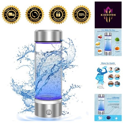 Elegant Silver Hydrogen Water Bottle - The Ultimate Health Gift for Loved Ones
