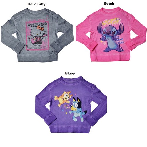 Figur Mädchen Langarm weicher Grafik T-Shirt Pullover - Bild 1 von 7