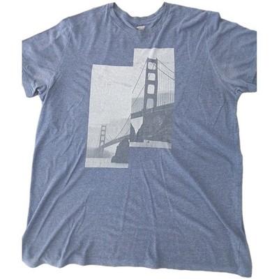 Old Navy Golden Gate Bridge Graphic T-Shirt Mens XL Blue Short Sleeve Casual Tee