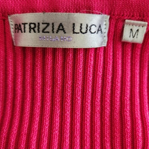 PATRIZIA LUCA Fuchsia Pink Ribbed Square Neck Tank Top Shell Blouse. SZ Medium. - Picture 5 of 7