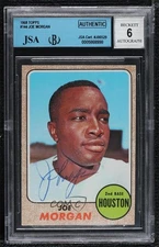 JSA Certified 1968 Topps Joe Morgan #144 Encased by BGS Auto HOF 0q3
