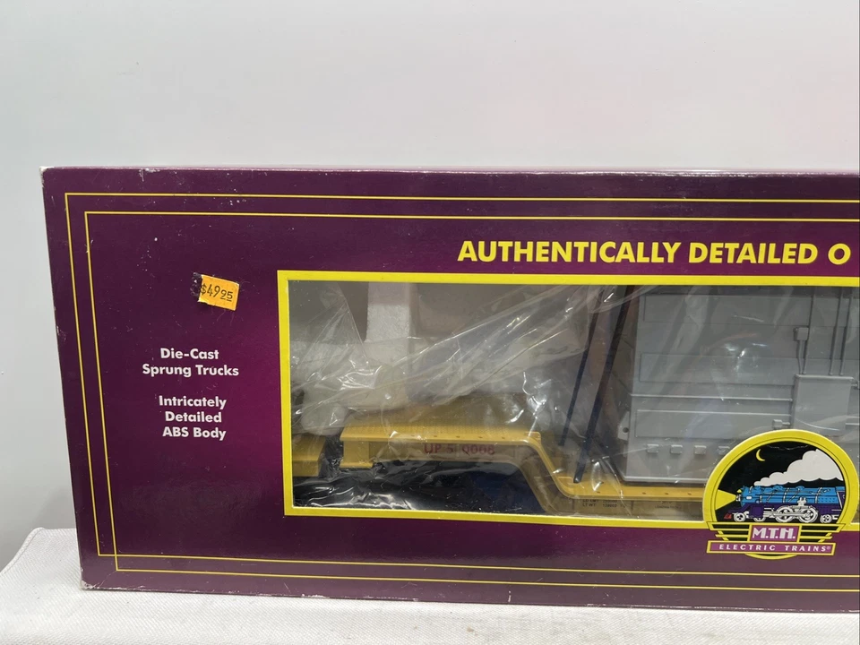 MTH Premier 75’ Depressed Flat Car With Transformer, Union Pacific UP #50008 New - Image 2 of 4