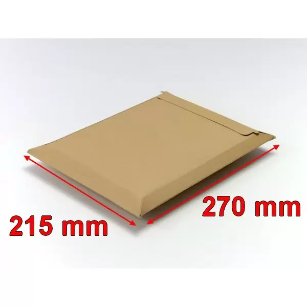 Pochette carton BBX2 215 x 270mm anti-pliure avec fermeture adhésive sécurisée