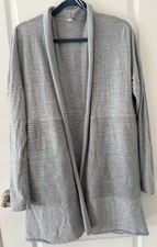 Lululemon Sit in Lotus Wrap Cardigan Sweater Blue/Grey Wool Sz 6