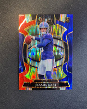 2025 Select Jaxson Dart RC Red And Blue Shock Prizm #93 New York Giants Rookie
