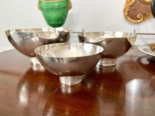 Set of 3 Hans Jensen Denmark MCM Graduated Silver Bowls
