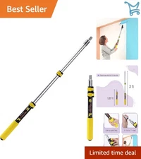 Extension Pole 3 Ft Aluminum Telescoping Paint Dusting Window Squeegee Handle