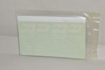 #ad HO scale decals Walthers 219 06 Burlington Northern RR wide vision caboose $2.00