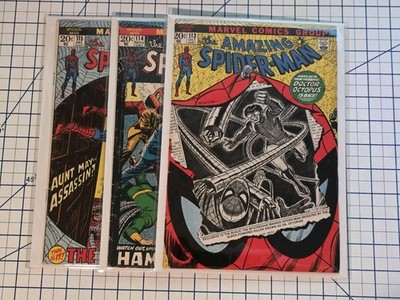 Amazing Spider-Man #113 114 115 Lot of 3 VG 1972 1st Hammerhead, Doc Ock Is Back