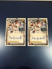 2023 Bowman Paper Lot of 2 (2) Yordany De Los Santos Auto  