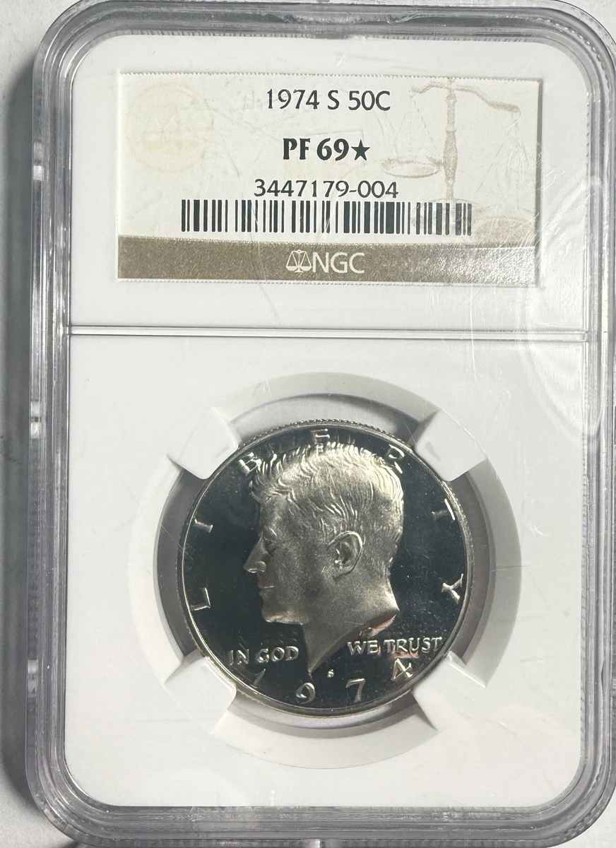 Proof PR 69 Graded 1974 Kennedy US Half Dollars (1964-Now) for