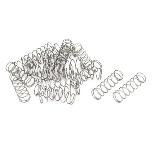 Lot De 10 Ressorts De Compression Uxcell - 0,4x12x10mm, Acier Inox 304