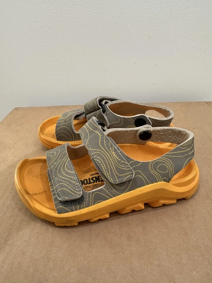 Birkenstock 鞋 儿童 26 码 黄色 灰色 凉鞋 防水 户外 德国 — 第 3/4 张图片