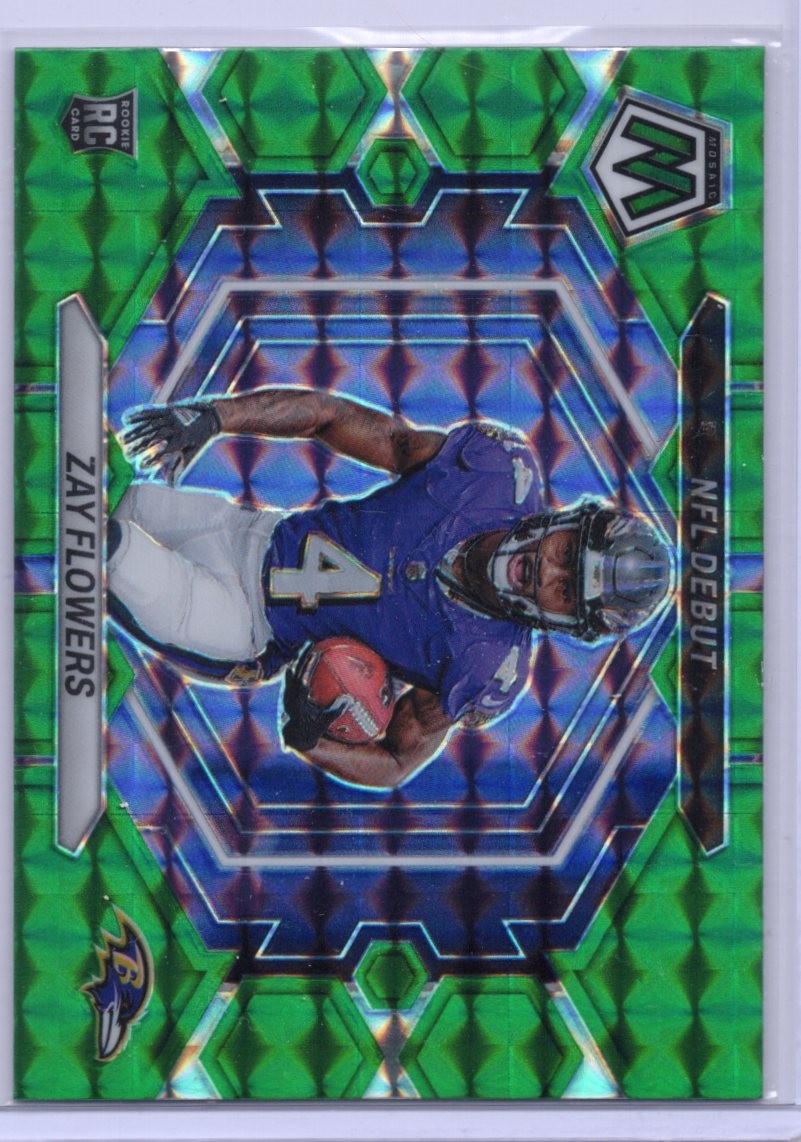 2023 Panini Mosaic #ND-18 Zay Flowers Green Mosaic N