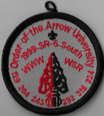 OA 1999 SR6 South WSR Order Of The Arrow University BLK Bdr. [MX-6747]