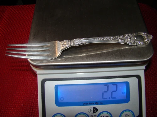 LUNT STERLING SILVER CHARLES II FORK NO MONOGRAM