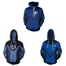 Fantastic Four 3D Hoodies Cosplay Superhero Sweatshirts Jackets Coats Costumes