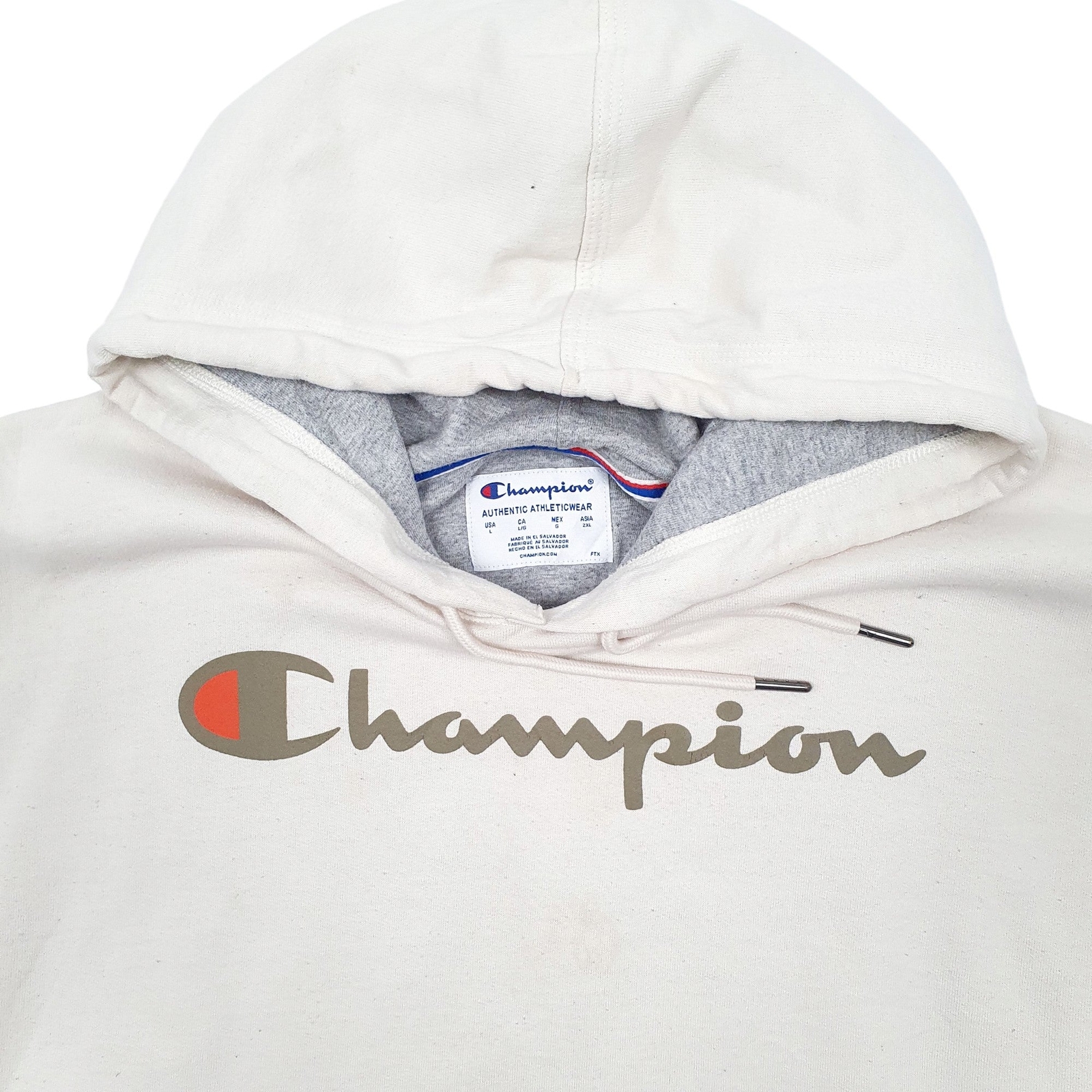 CHAMPION Hoodie Cotton & Polyester Jumper Sweatshirt Mens L image 2