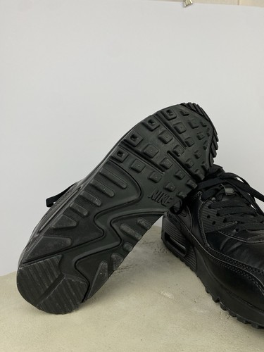 Nike Air Max 90 Herren Selten Leder Triple Schwarz Sportschuhe Gr. 45 / US 11 - Bild 8 von 10