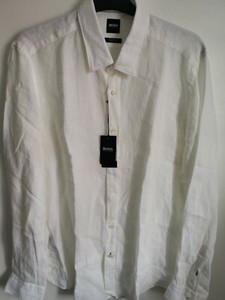 hugo boss linen shirt