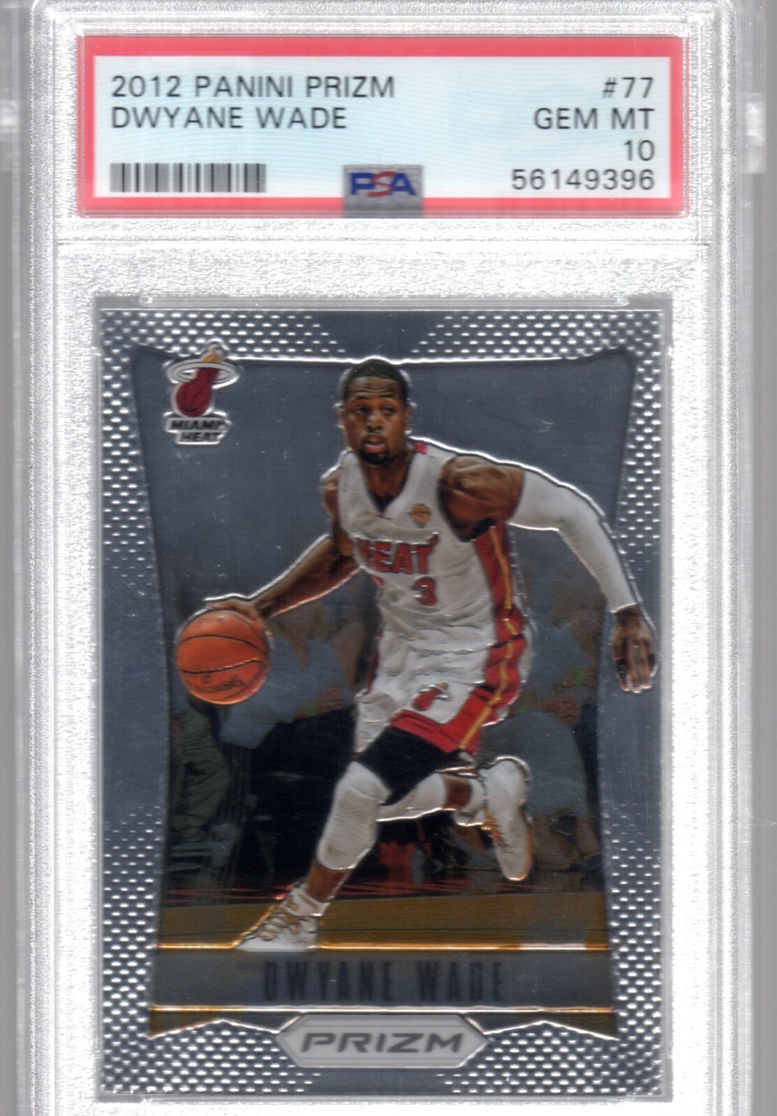 Dwyane Wade 2012 Panini Prizm Card #77 PSA 10 1st Year Prizm