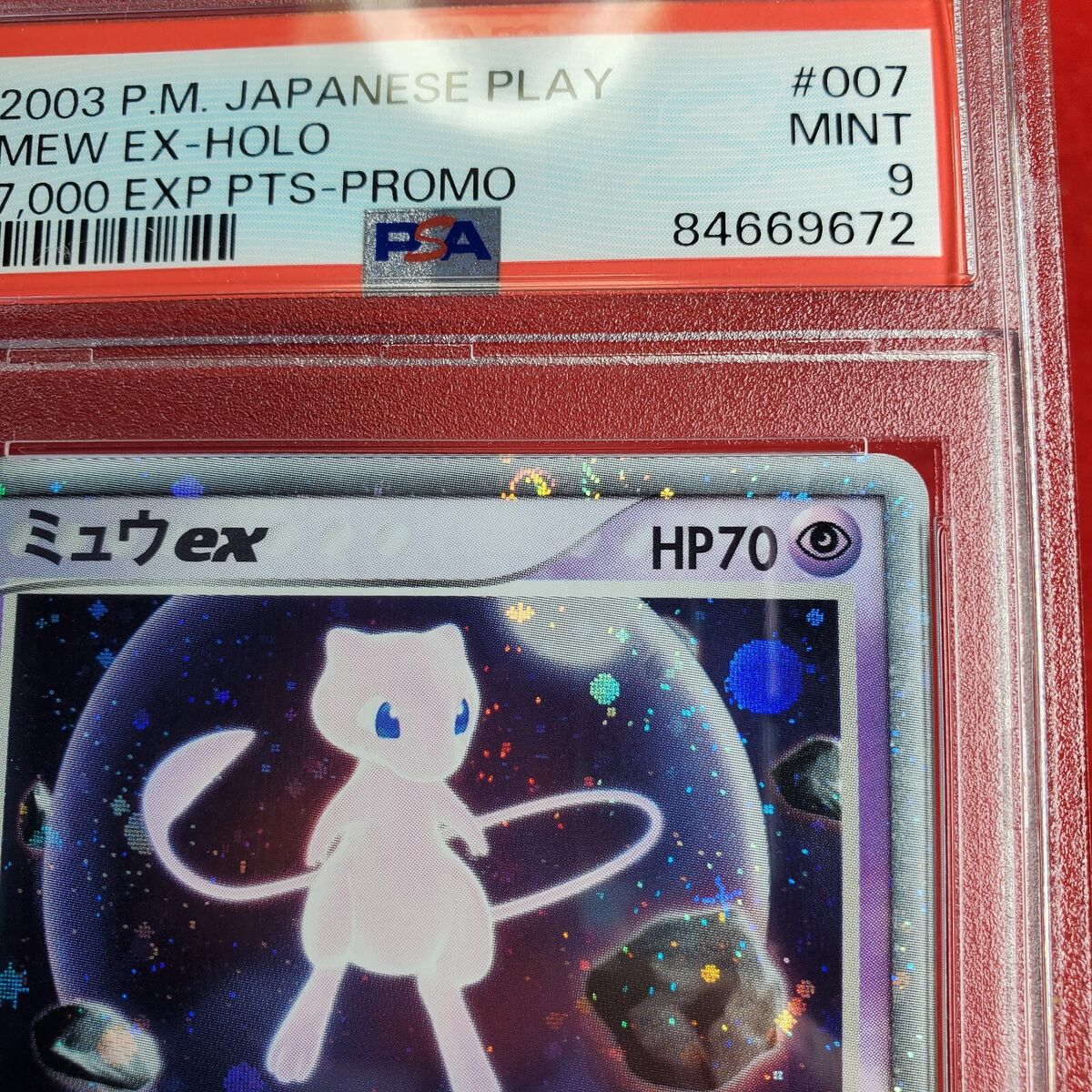 PSA 9 MINT Mew EX Holo 007/PLAY Players Promo 2003 Pokemon PSA 9 MINT Mew EX Holo 007/PLAY Players Promo 2003 Pokemon