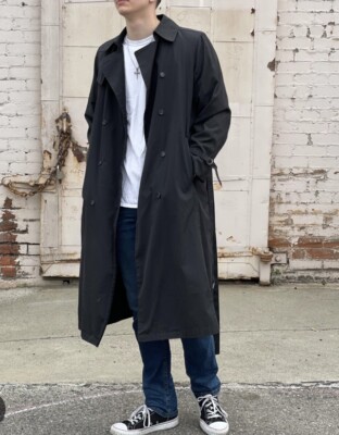 Vintage Men's London Fog Black Hooded Trent Coat | eBay