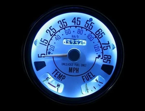 Medidores de cara blanca para Jeep CJ5 CJ6 1955-1975 90 Mph Foto 4 de 4