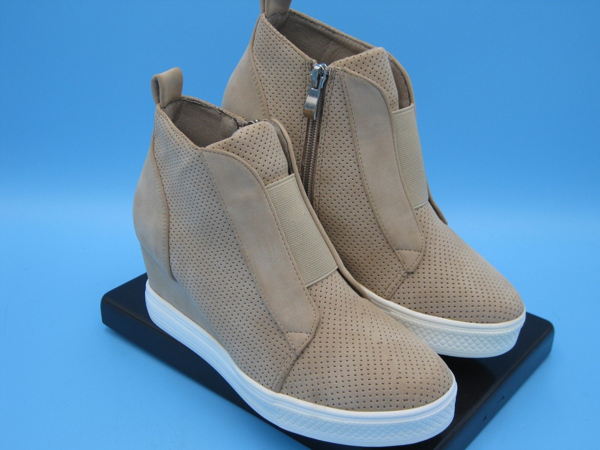 Ccocci Shoes Womens Zoey Wedge Ankle Booties Brown Faux