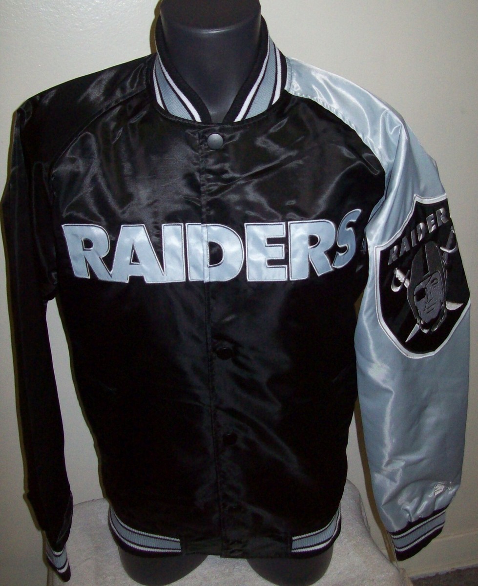 Raiders Jacket Vegas / Oakland NFL Starter Snap Down Jacket BLACK